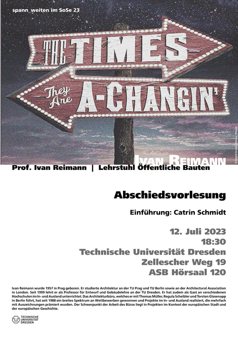 Spannweiten Plakat Ivan Reimann Abschiedvorlesung