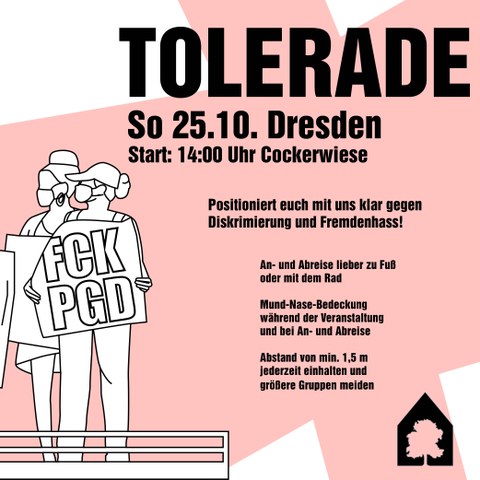 Aufruf zur Demo gegen Pegida am 25.10.20