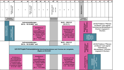 Semesterablaufplan Beispielbild