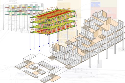 Digital-parametrische Planungsprozesse für eine ressourcenschonende Nachverdichtung in Holzbauweise