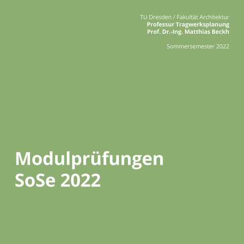 Modulprüfungen SoSe 2022