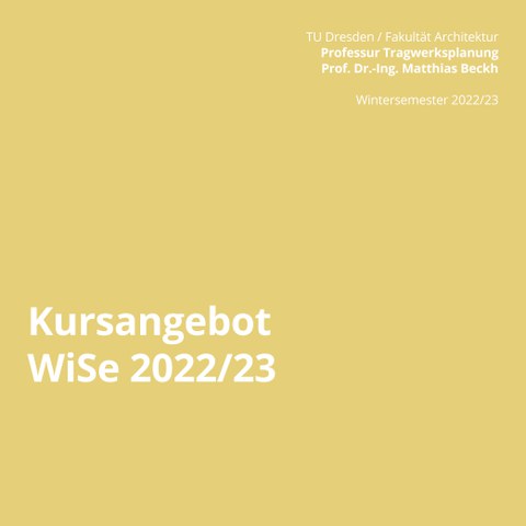 Kursangebot WiSe 22/23