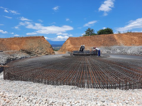 Fundament einer Windkraftanlage