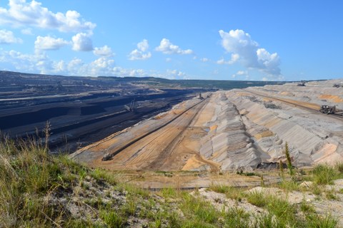 Blick in den Tagebau