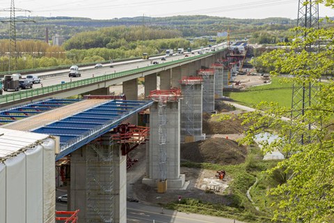 Lennetalbrücke im Bau