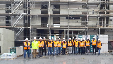 Baustellenbesichtigung Wohnungsneubau am Sachsenplatz in Dresden
