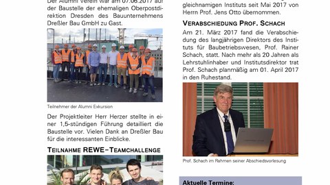 Abbildung Deckblatt Alumni Newsletter