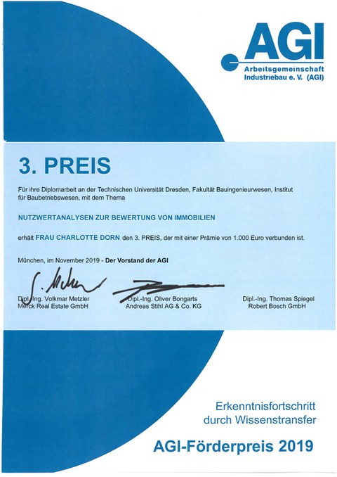 Charlotte Dorn erhält den AGI-Preis 2019