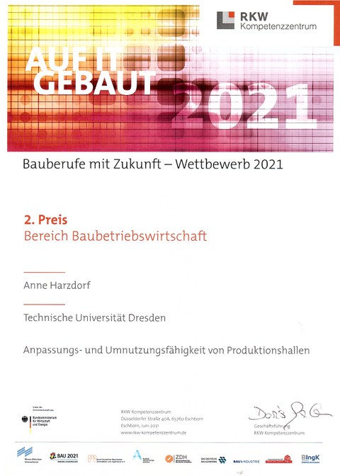 Urkunde Auf IT gebaut Anne Harzdorf