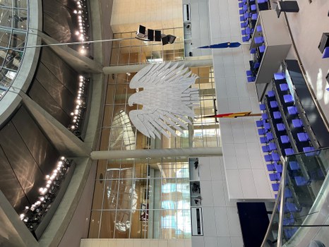 Blick in den Plenarsaal des Bundestages.