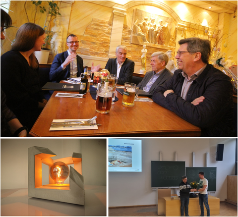 Collage Abschiedsessen Prof. Jehle.