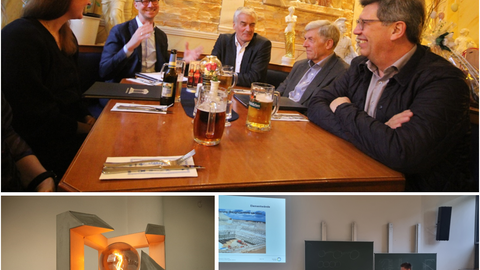 Collage Abschiedsessen Prof. Jehle.