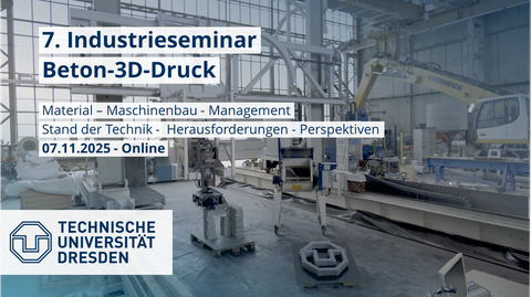 Poster zum Industrieseminar Beton-3D-DRUCK