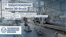 Poster zum Industrieseminar Beton-3D-DRUCK