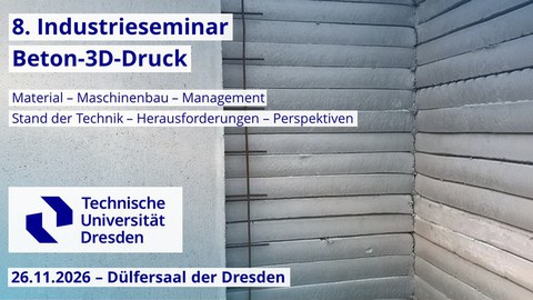 Poster zum 8. Industrieseminar Beton-3D-DRUCK