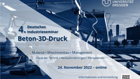 Ankündigung 4. Deutsches Industrieseminar Beton-3D-Druck