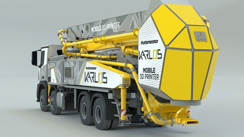 mobiler Beton-3D-Drucker KARLOS von Putzmeister