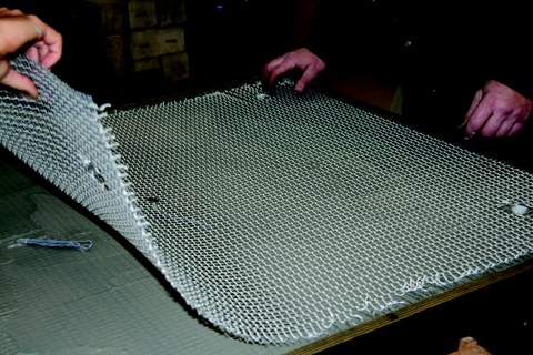 Application of steel fabric reinforcement