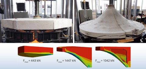 Reference slab compared to the haunched ceiling slab