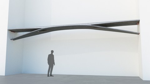 Visualisierung der Ausstellungsbrücke aus Carbonbeton