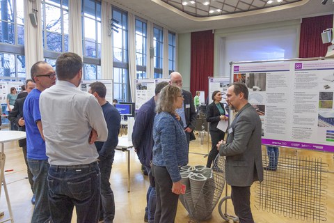 Vorbereitung der Poster-Session für die Begutachtung des SFB/TRR 280