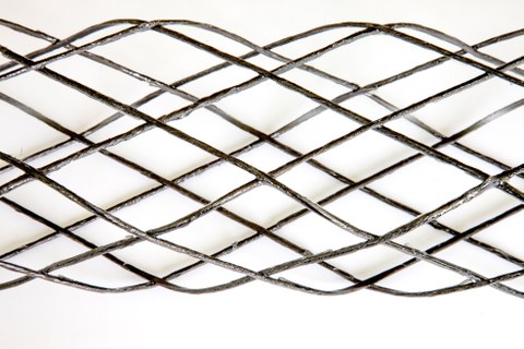 3D reinforcement cage made of carbon fibers