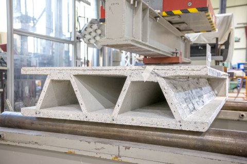 Cross-section of a hollow core slab