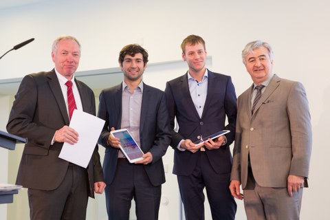 2. Platz im Bereich Bauingenieurwesen: Juan Pablo Osman-Letelier und Korad Freyman von der TU Berlin