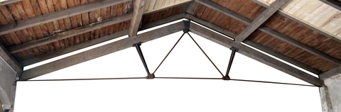 Historic Polonceau truss in the remise of Sanssouci Park