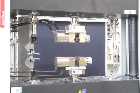 Upper test area including various clamping jaws