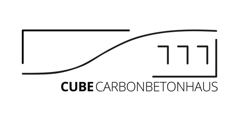 Grafik zeigt das Logo zum Carbonbetonhaus CUBE