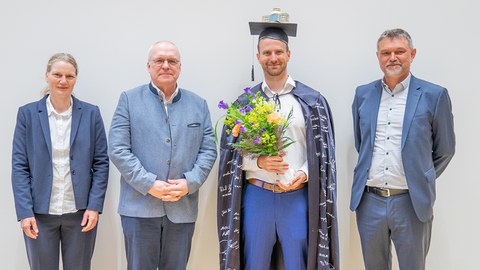 Peter Betz und die anwesende Promotionskommission