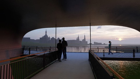 Zweiter Platz: Die Brücke besticht in ihrer Schlichtheit und Klarheit und bietet zugleich eine überraschend hohe Aufenthaltsqualität. 