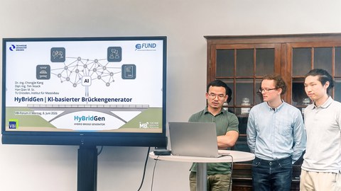 Am 8. Juni 2026 wurde das Forschungsprojekt HyBridGen – KI-basierter Brückengenerator im Rahmen des VBI-Forums „Innovationen im Brückenbau“ vorgestellt.