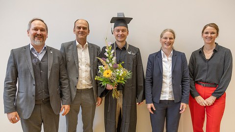max Herbers und die anwesende Promotionskommission