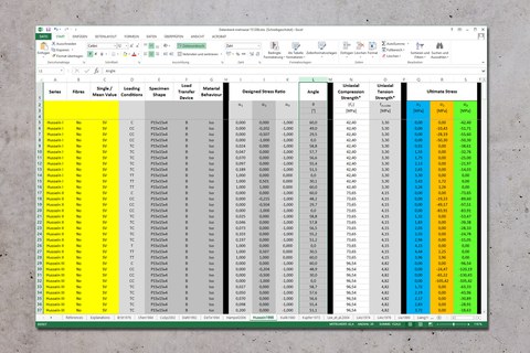 Screenshot of an Excel table from the Publications Tools/Download area