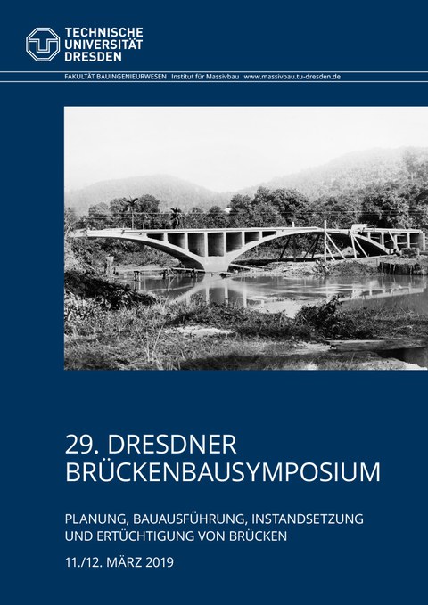 Bild zeigt das Deckblatt zum Tagungsband des 29. Dresdner Brückenbausymposiums