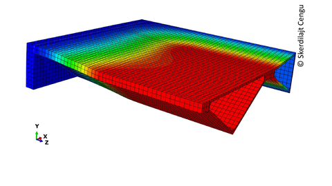 FEM silmulation of CRC shell structures