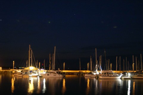 Blick auf den Hafen Stralsund
