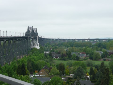 Ansicht der Eisenbahnhochbrücke Rendsburg