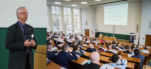 Bild 5: Gut gefülltes Auditorium beim Vortrag von Prof. Dr. Jörg Lange (TU Darmstadt) zu Innovationen in der Sandwichtechnologie