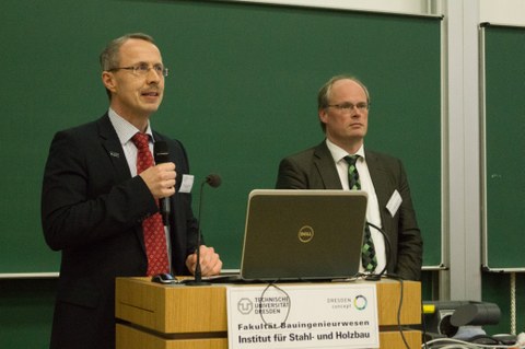 Prof. Dr.-Ing. Richard Stroetmann mit Prof. Dr.-Ing. Thiele