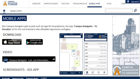 Screenshot Campus Navigator App