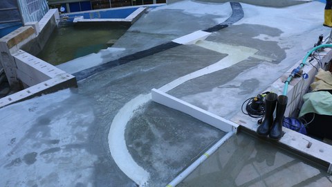 Modellversuch Hochwasserückhaltebecken