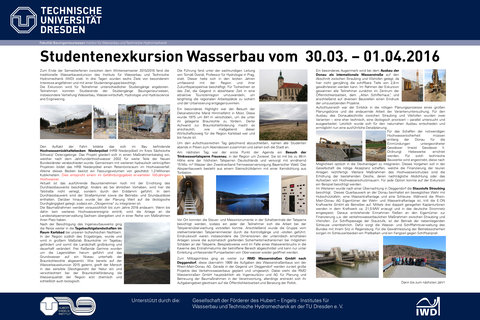 Poster Wasserbauexkursion 2016