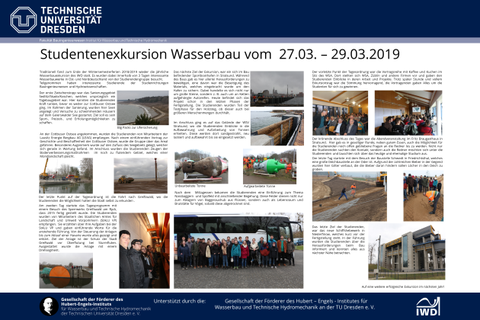 Poster der Wasserbauexkursion 2019