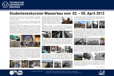 Poster der Wasserbauexkursion 2013