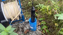 Einbau von Drucksonden in den späteren Grundwassermessstellen.