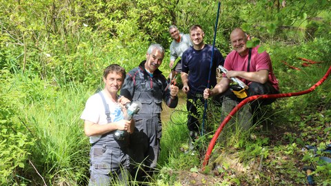 BIBOB-Projektteam am Ort des Messeinsatzes