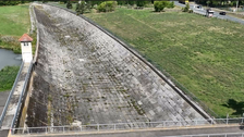 Drone photo of the spillway in its current state